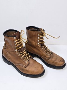 Red Wing 953 Supersole Work Boots Brown Leather 8" Safety Toe Men's Sz. 8.5B